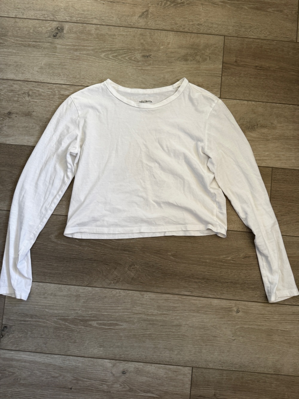 wild fable White Long-Sleeve Cropped Tee
